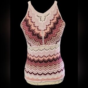 White House Black Market Multicolor Chevron Knit Tank Top XS